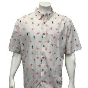 The Havanera Co Flowers Hula Girls Print Shirt XXL